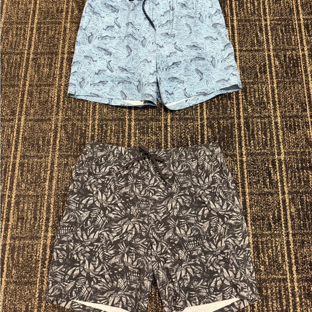 Eddie Bauer Men’s Printed Designs Swim Trunks (2 Pack)